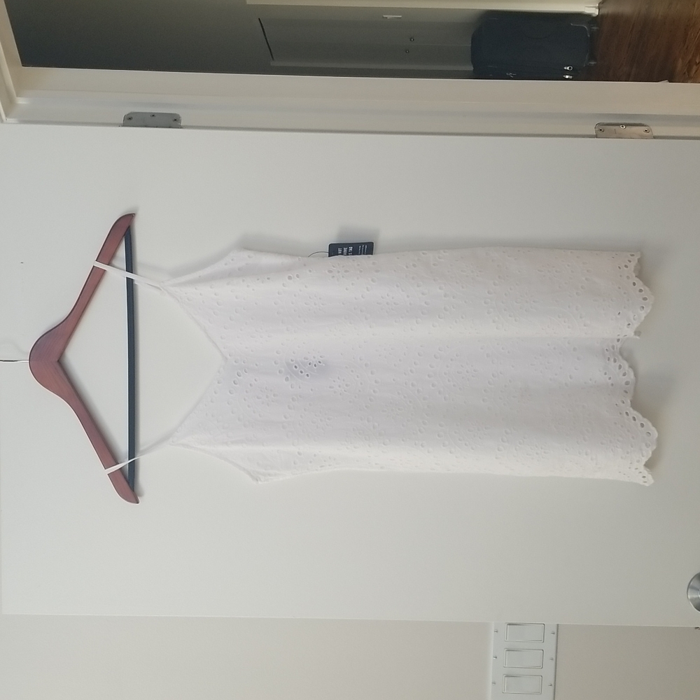 Express White Eyelet Cotton Dress